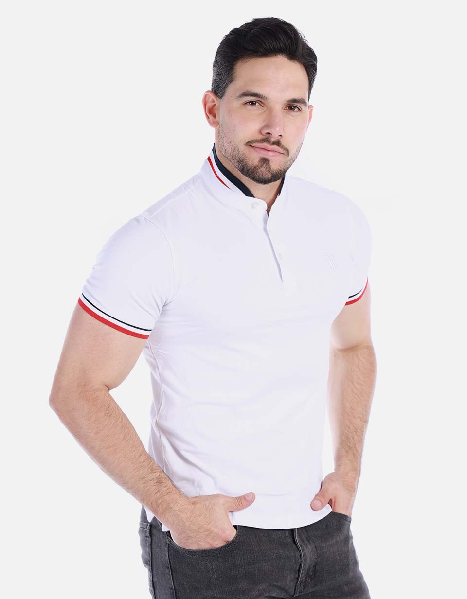 Camisa unicolor cuello piloto