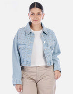 Chaqueta Denim Diosa con Taches