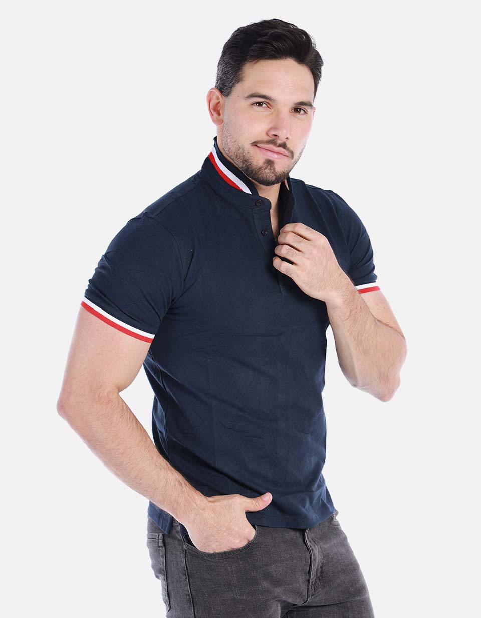 Camisa unicolor cuello piloto