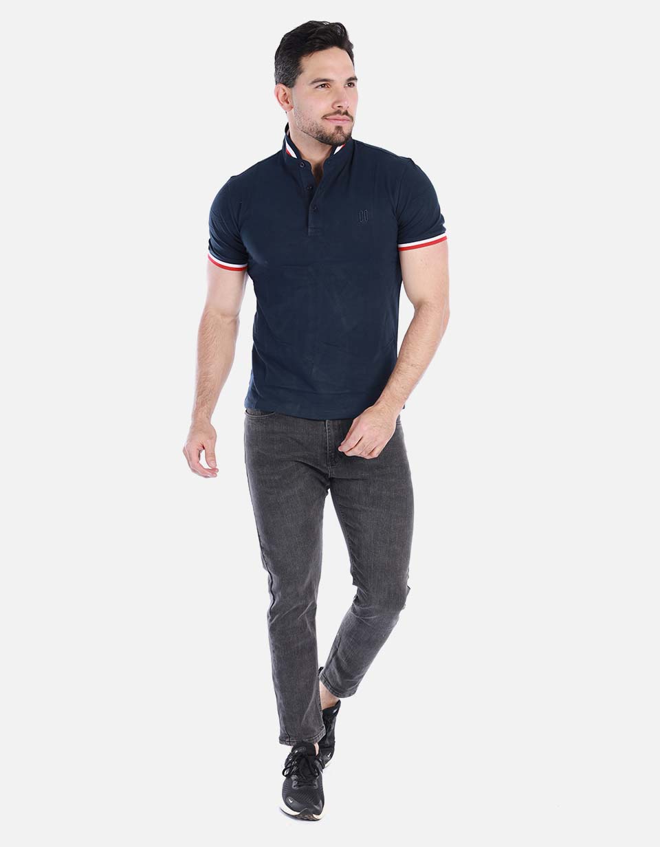 Camisa unicolor cuello piloto