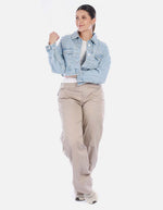 Chaqueta Denim Diosa con Taches