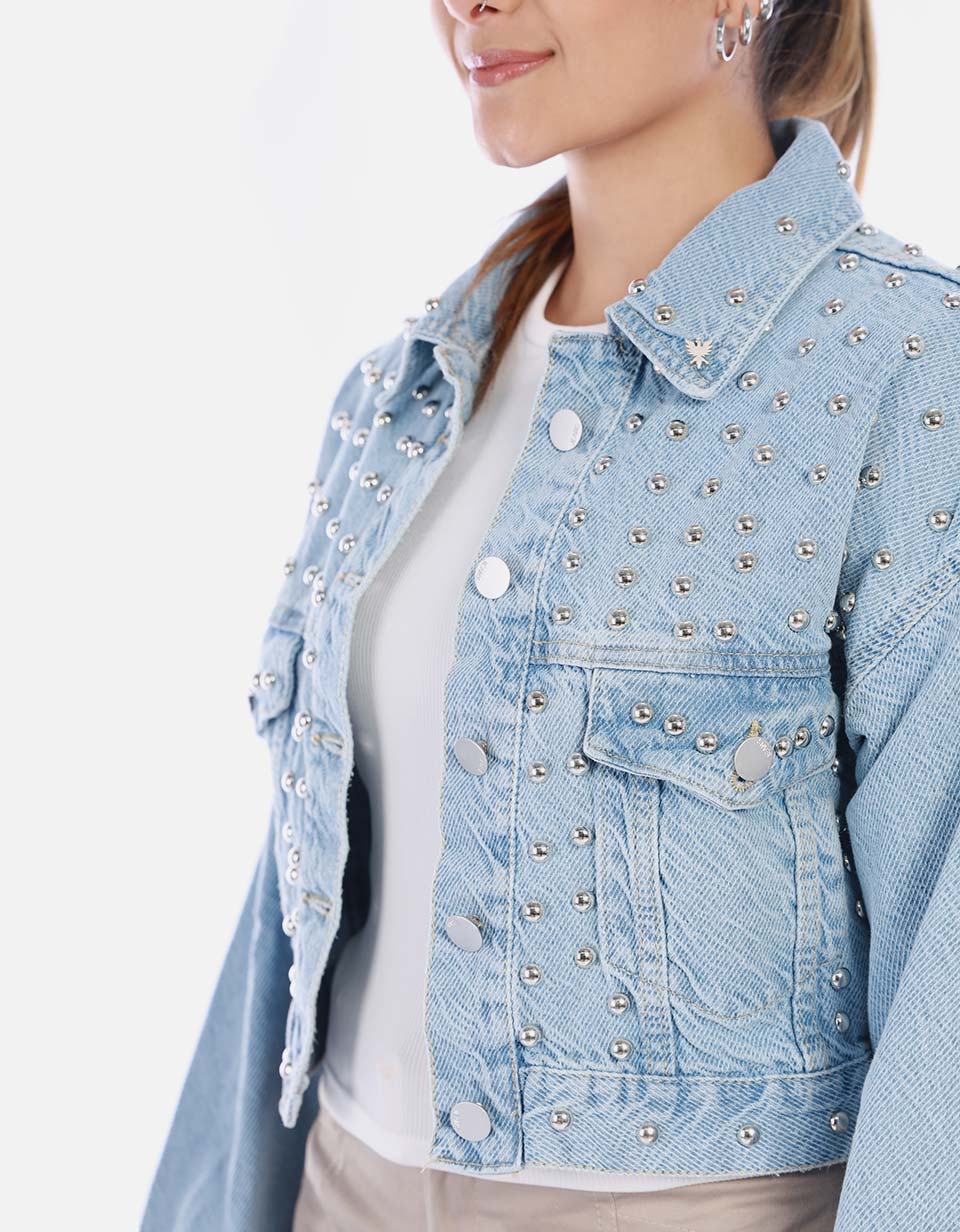 Chaqueta Denim Diosa con Taches