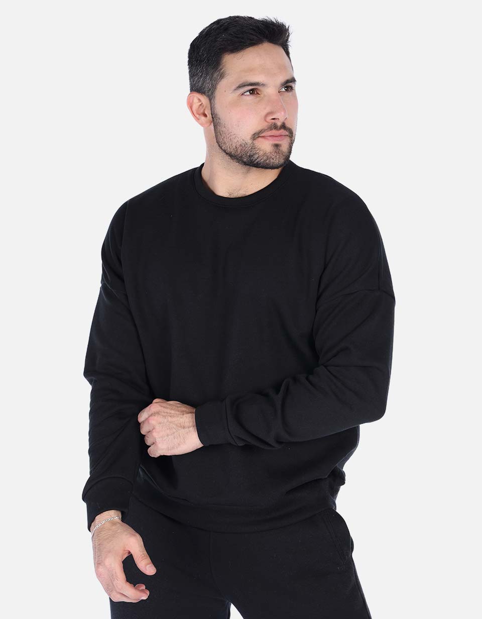Hoodie unicolor de estampado trasero