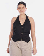 Chaleco Sastrero Halter de Lino