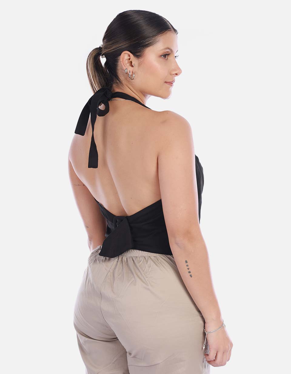 Chaleco Sastrero Halter de Lino