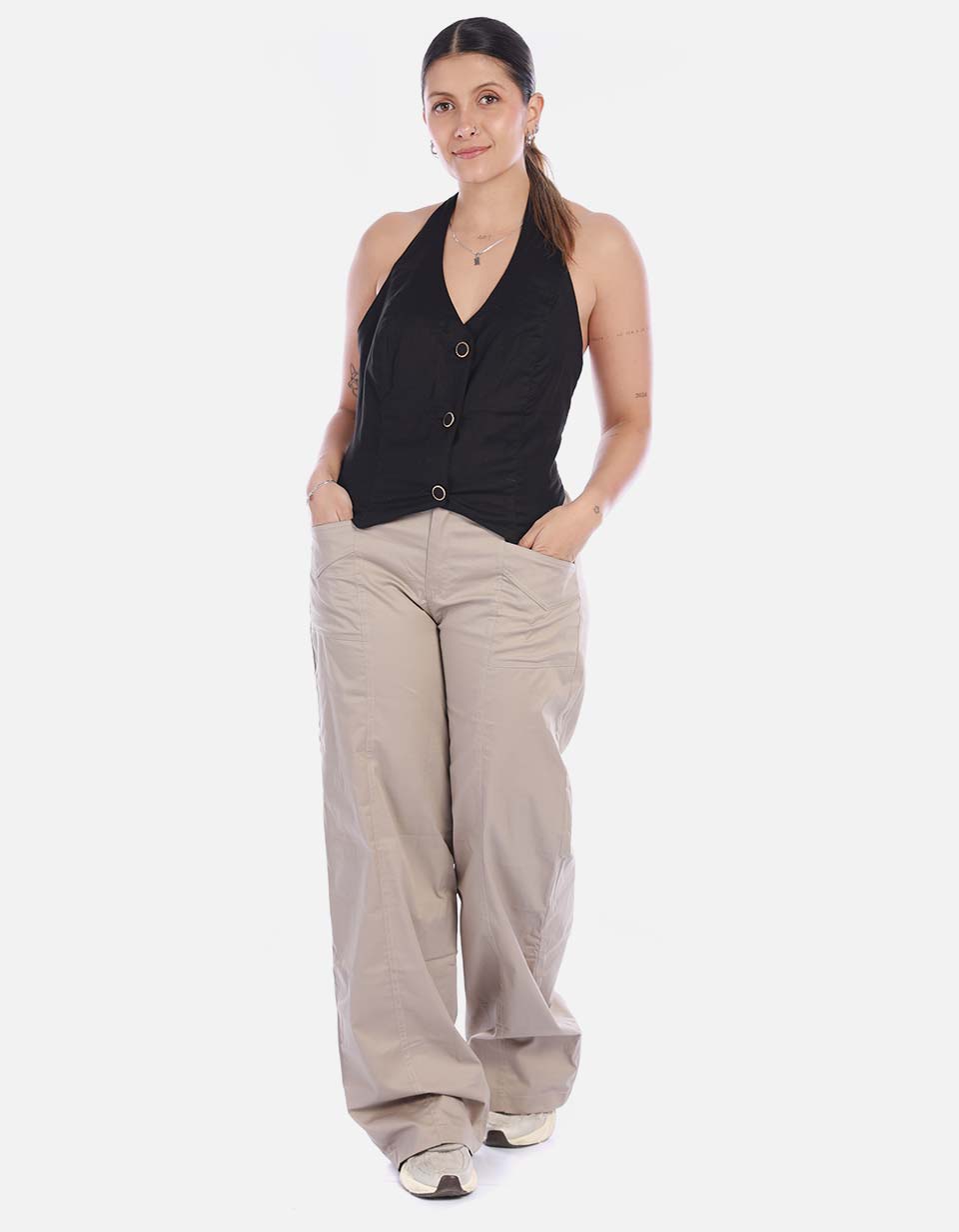 Chaleco Sastrero Halter de Lino