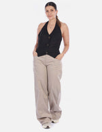 Chaleco Sastrero Halter de Lino