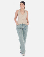 Chaleco Sastrero Halter de Lino
