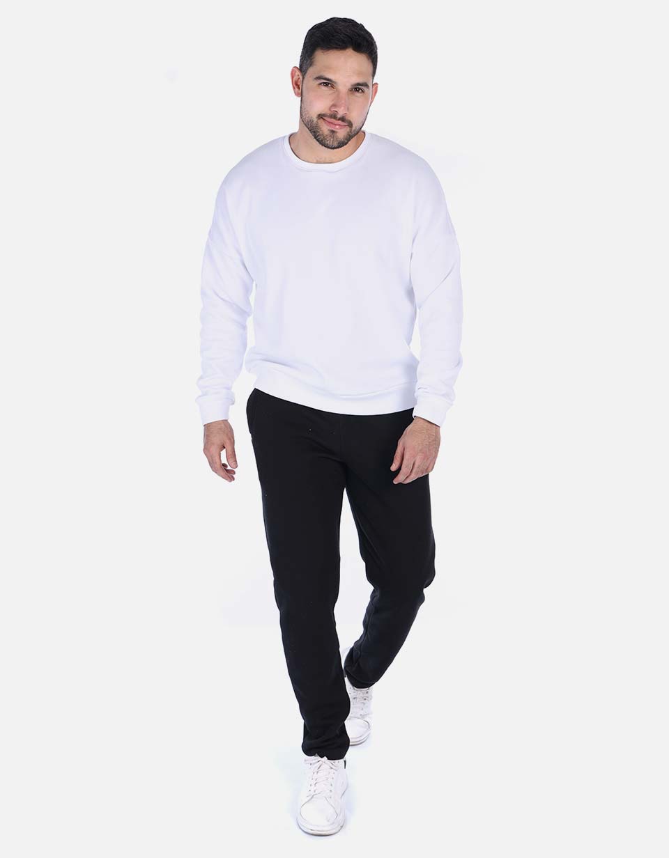 Hoodie unicolor de estampado trasero