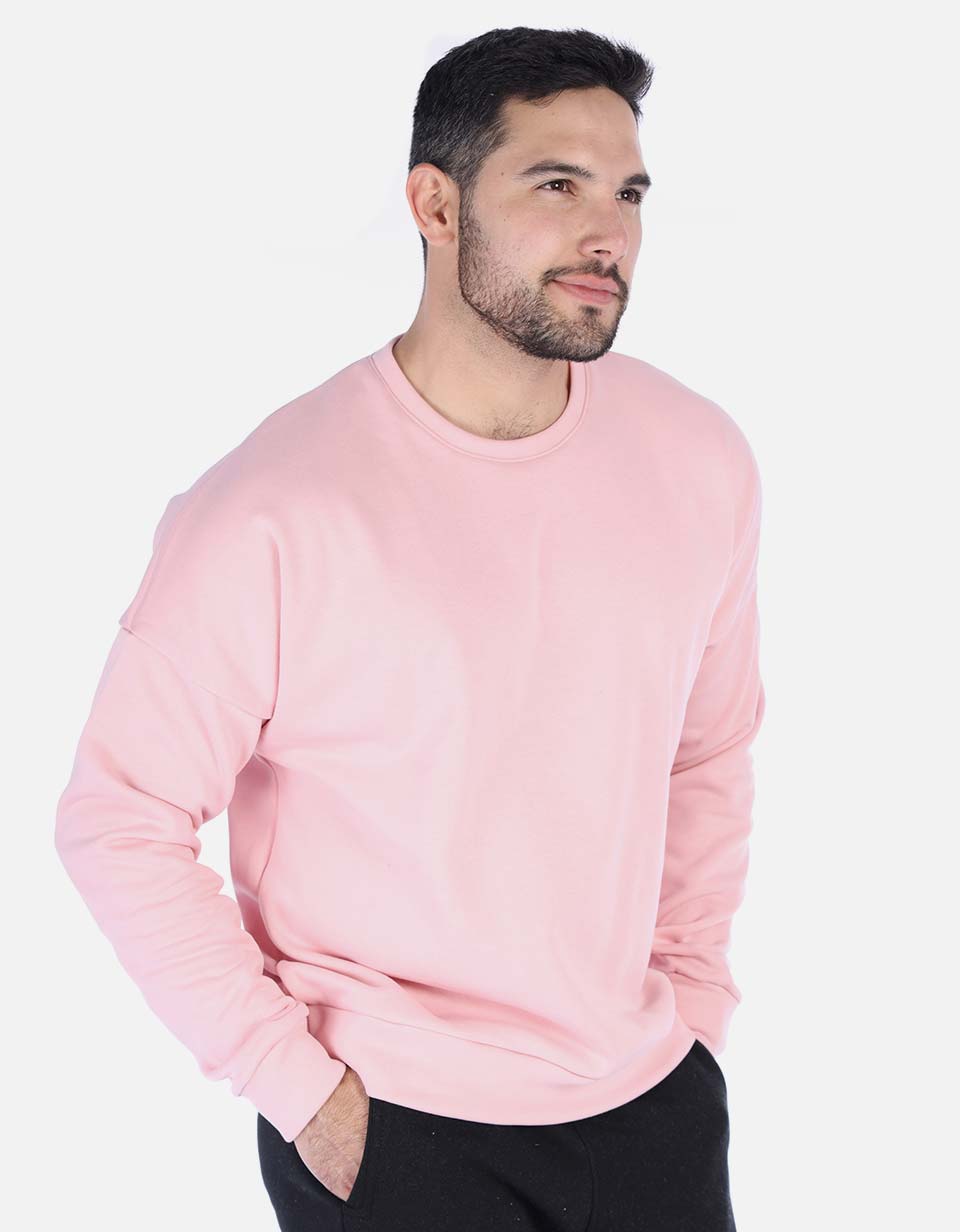 Hoodie unicolor de estampado trasero