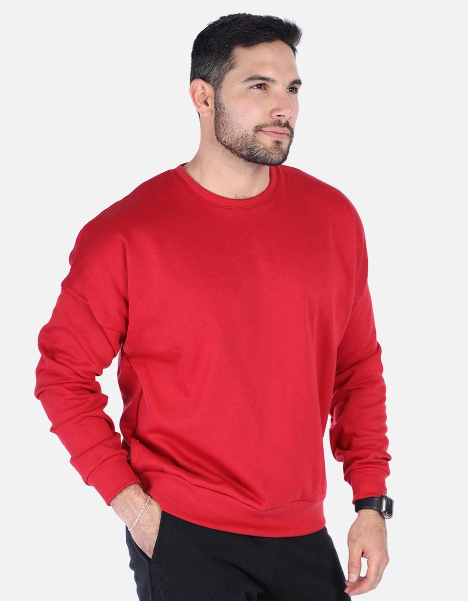 Hoodie unicolor de estampado trasero