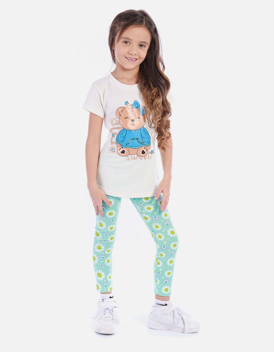 Conjunto De Leggins Y Camiseta Para Niña Para Niña