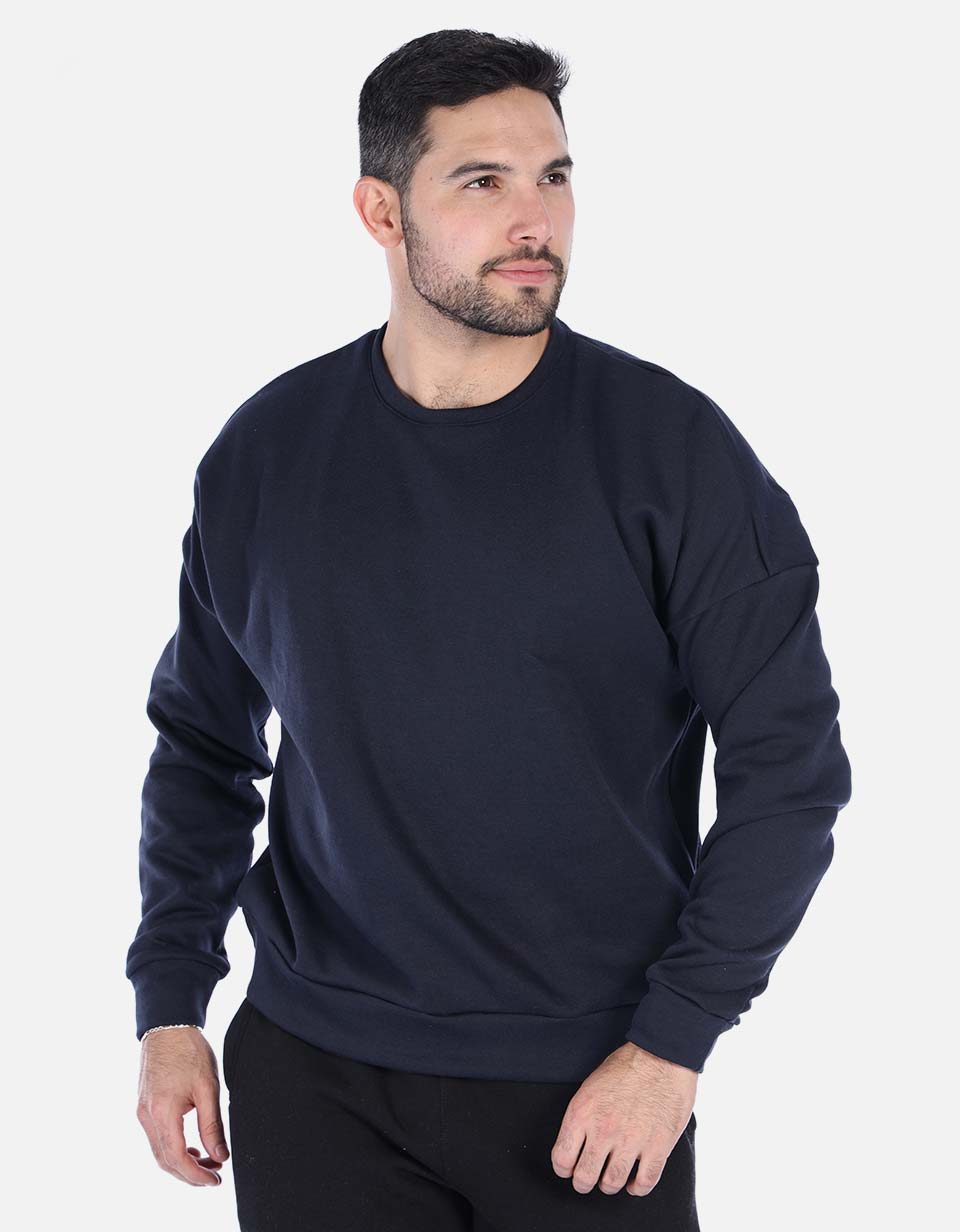 Hoodie unicolor de estampado trasero