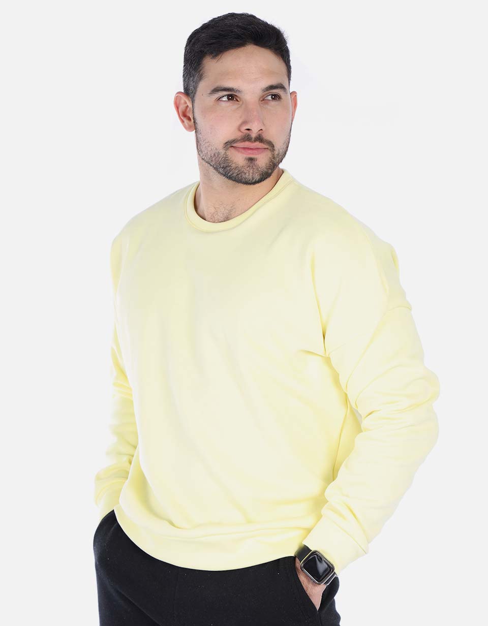 Hoodie unicolor de estampado trasero