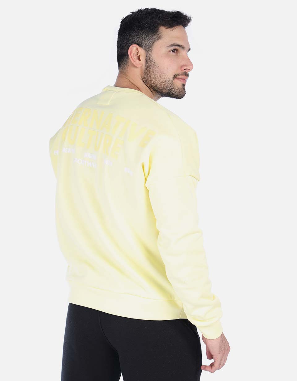 Hoodie unicolor de estampado trasero