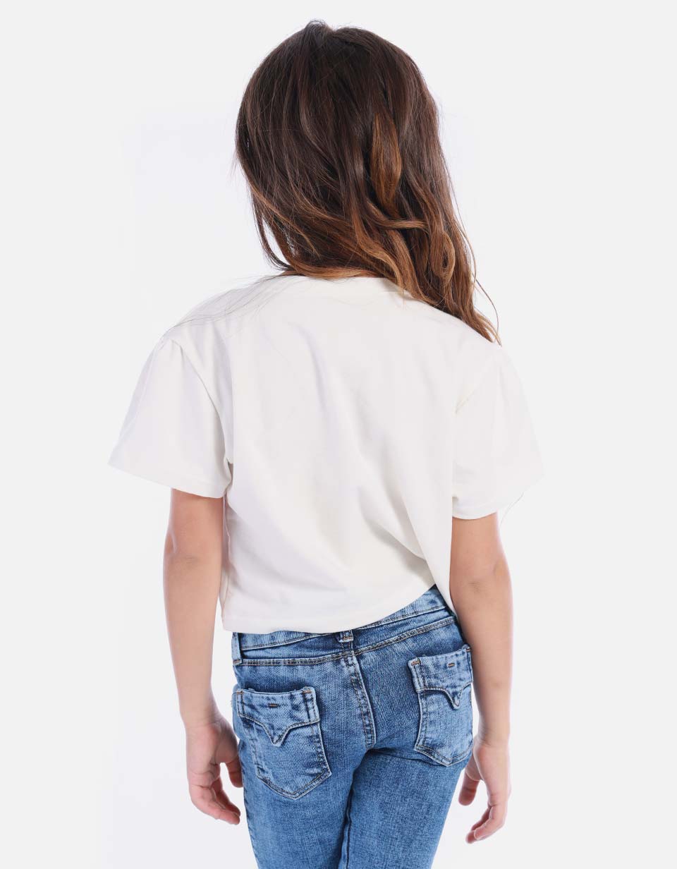 Camiseta corta para niña