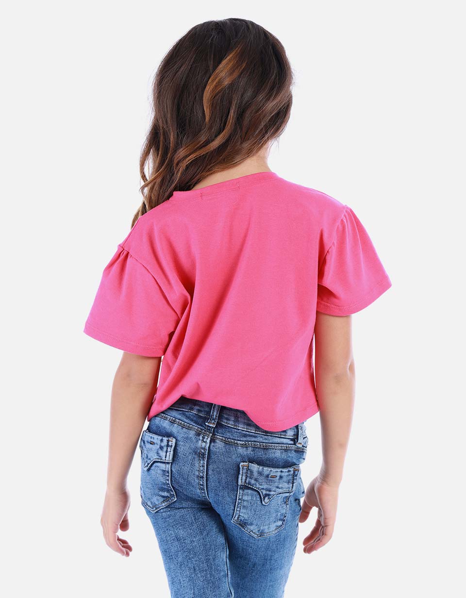 Camiseta corta para niña