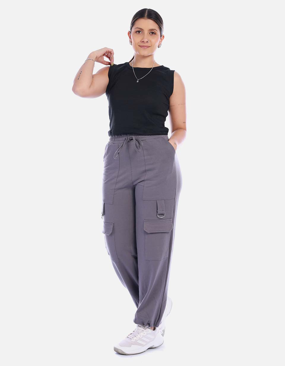 Jogger Cargo Mujer con Bolsillos
