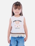 Blusa Sin Mangas con Flecos para Niña