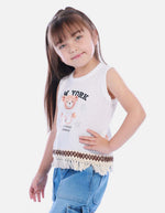 Blusa Sin Mangas con Flecos para Niña