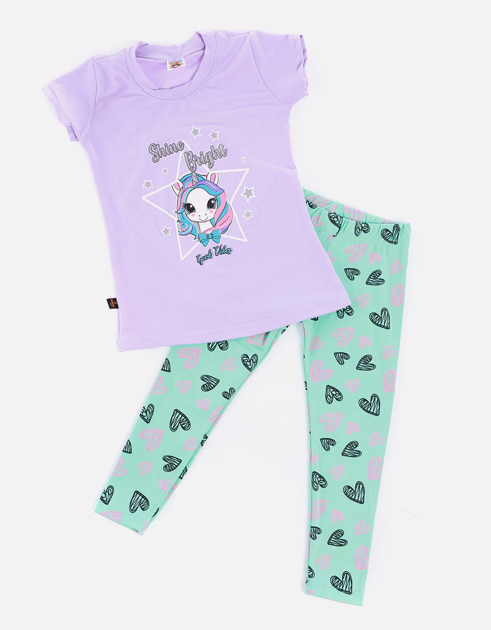 Conjunto De Leggins Y Camiseta Para Niña Para Niña
