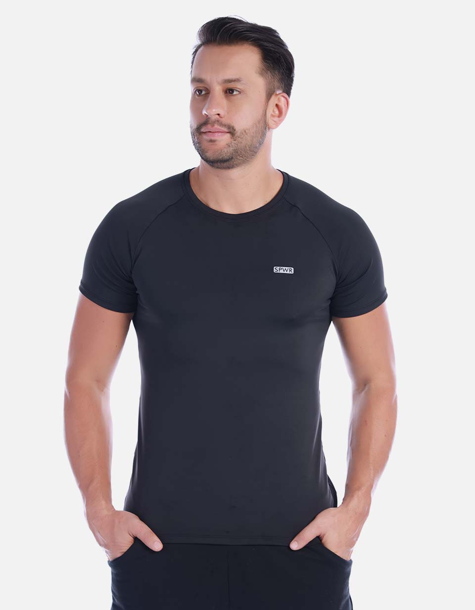 Camiseta licrada Hombre unicolor