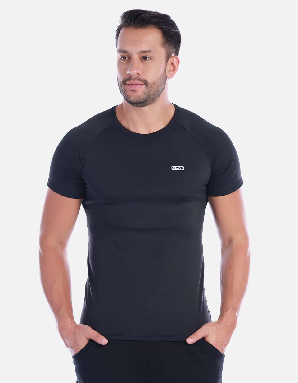 Camiseta licrada Hombre unicolor