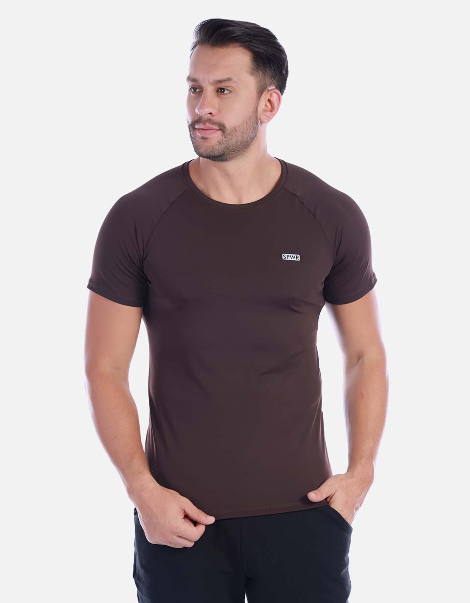 Camiseta licrada Hombre unicolor