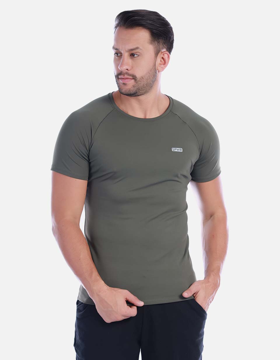 Camiseta licrada Hombre unicolor