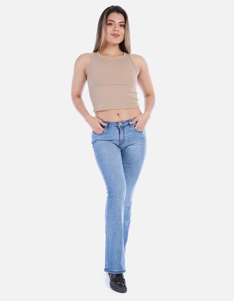 Jean bota campana para mujer