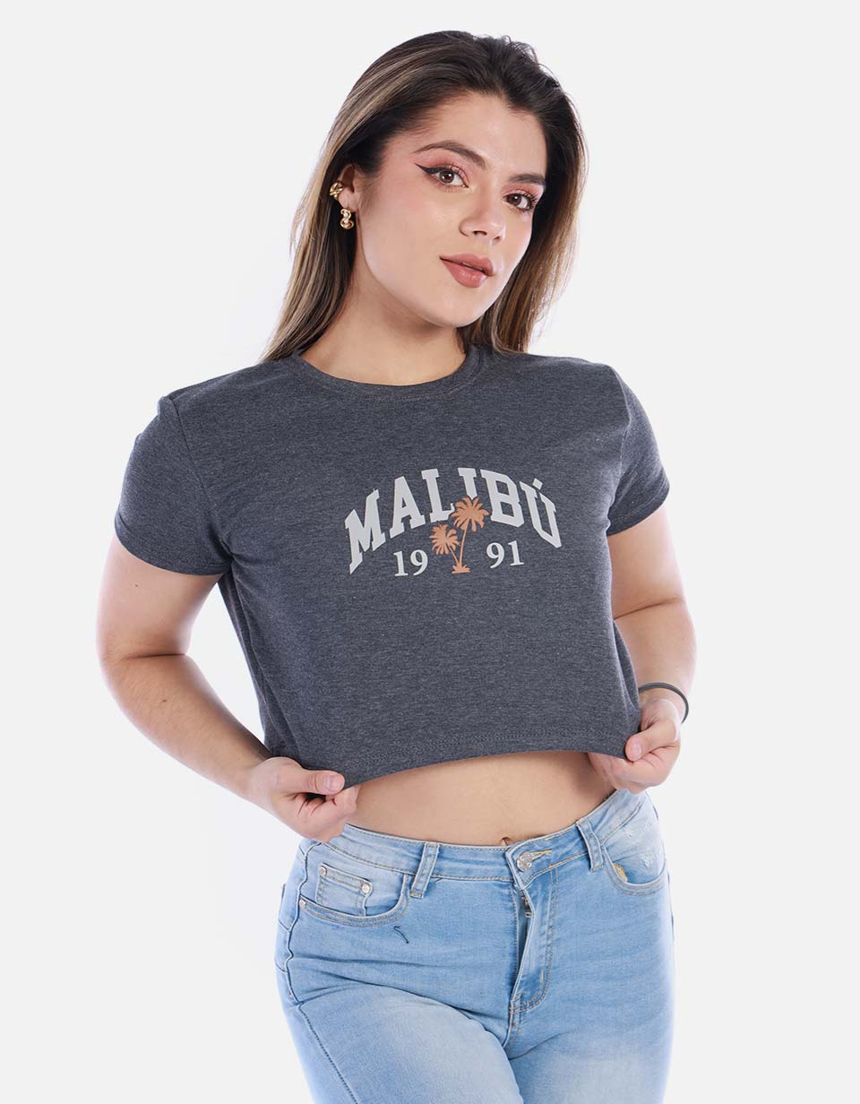 Camiseta crop de mujer