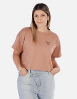 Camiseta Corta negra con Diseño bordado