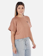 Camiseta Corta negra con Diseño bordado