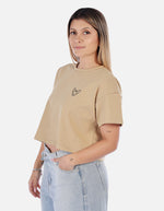 Camiseta Corta negra con Diseño bordado