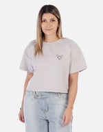 Camiseta Corta negra con Diseño bordado