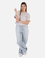 Camiseta Corta negra con Diseño bordado