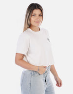 Camiseta Corta negra con Diseño bordado