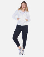 Chaqueta Deportiva Blanca con Cremallera