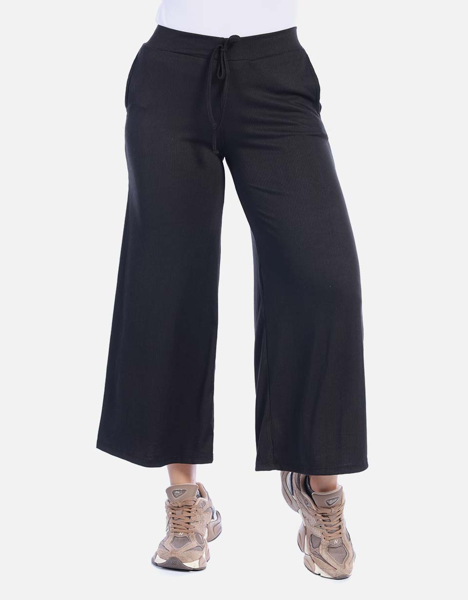 Pantalón Wide Leg Rib de Resorte