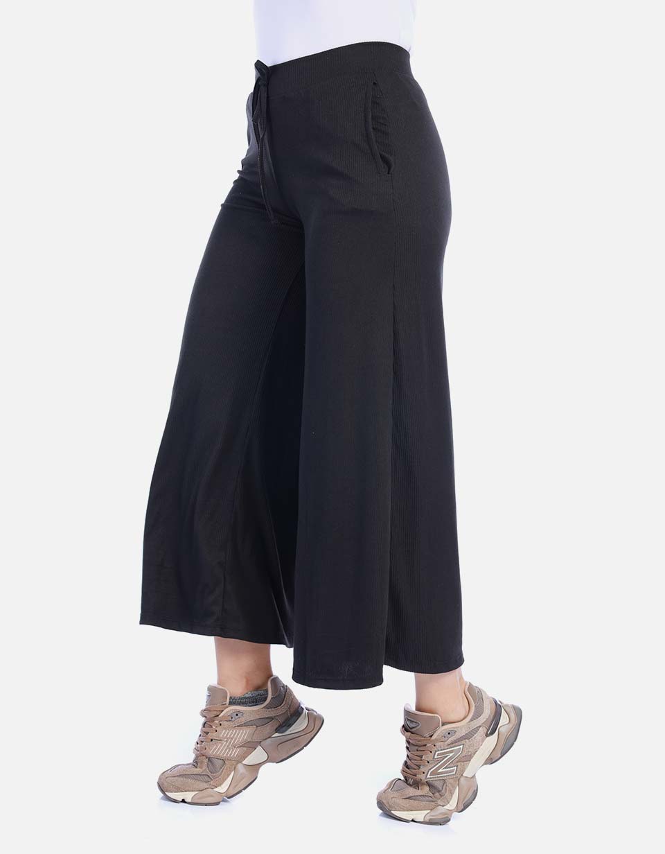 Pantalón Wide Leg Rib de Resorte