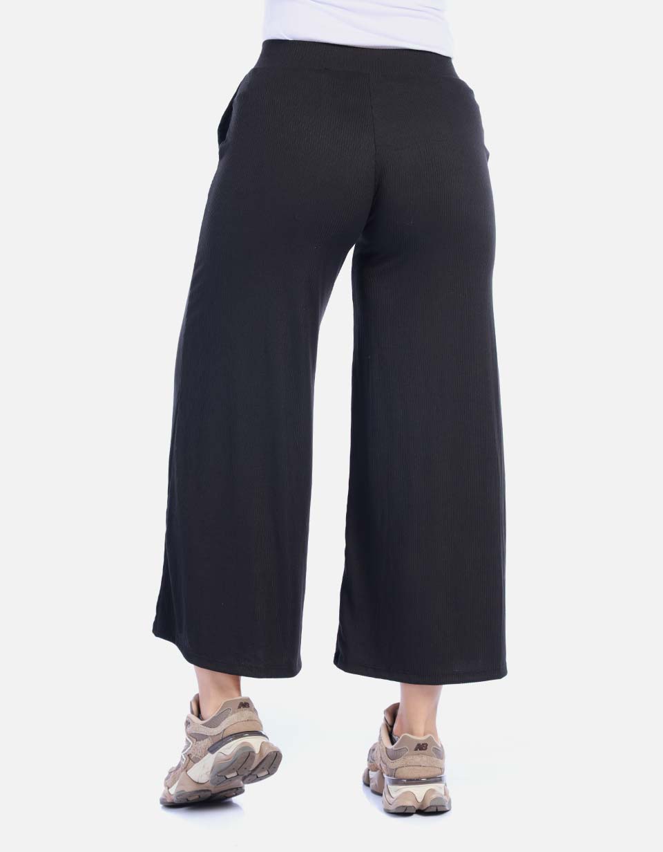 Pantalón Wide Leg Rib de Resorte