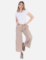 Pantalón Wide Leg Rib de Resorte