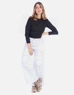 Blusa Manga Larga Texturizada Negra