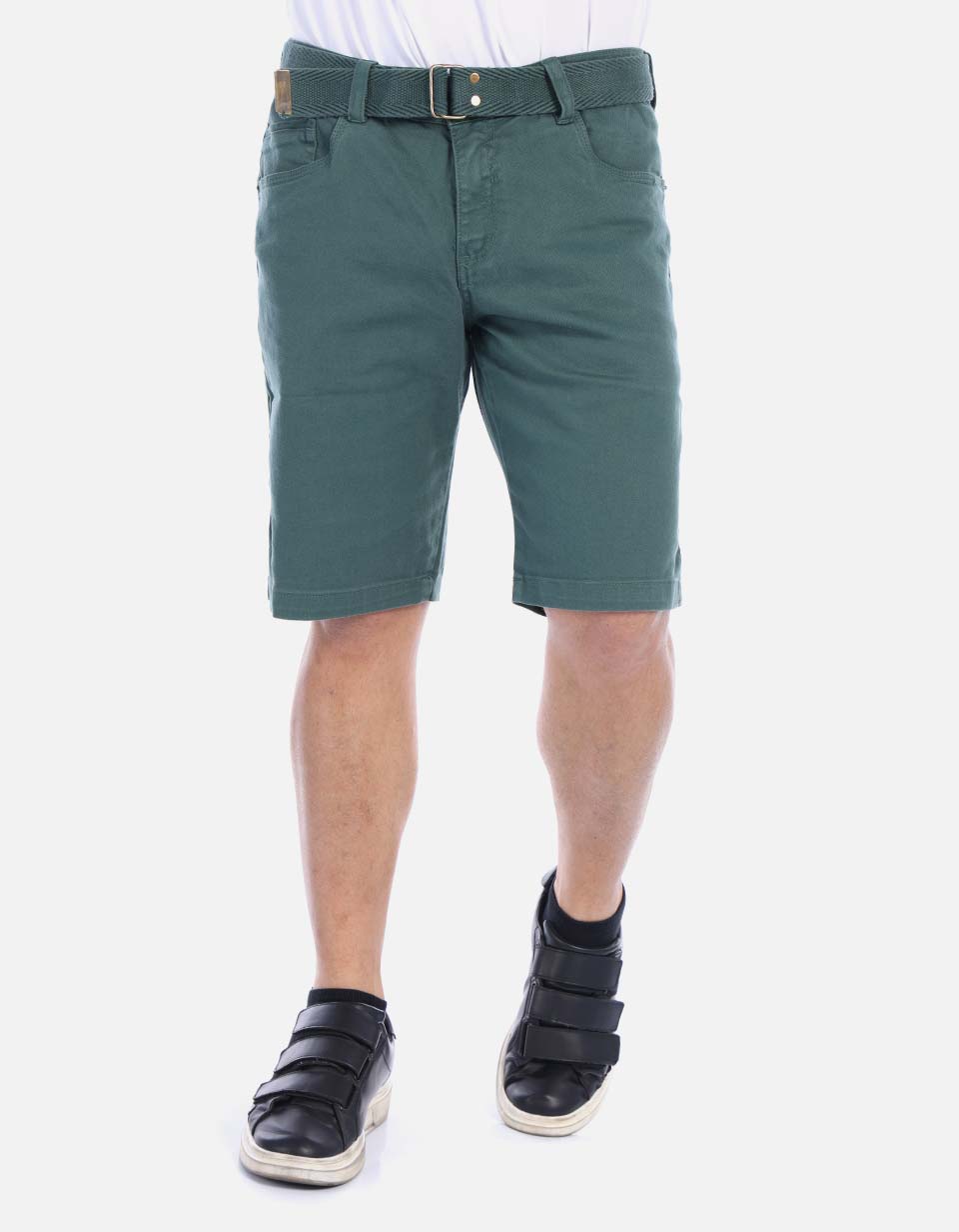 Bermuda en dril hombre unicolor