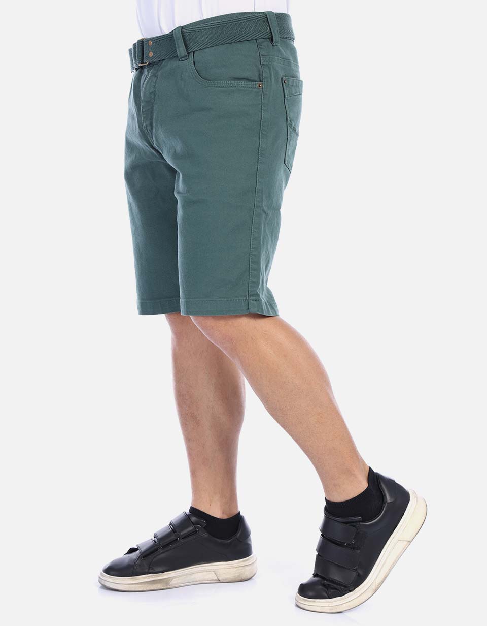 Bermuda en dril hombre unicolor