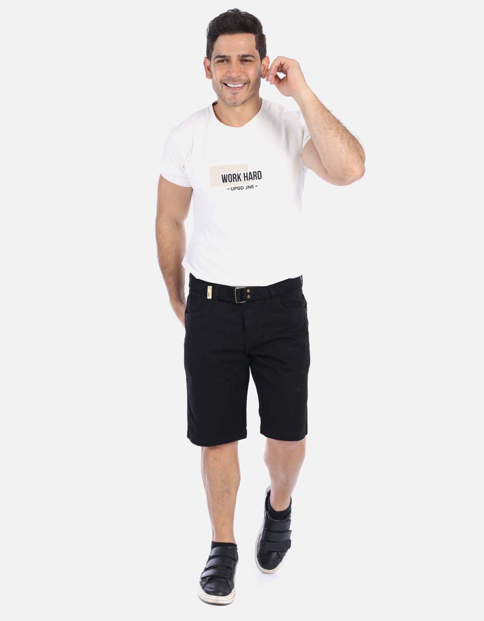Bermuda en dril hombre unicolor