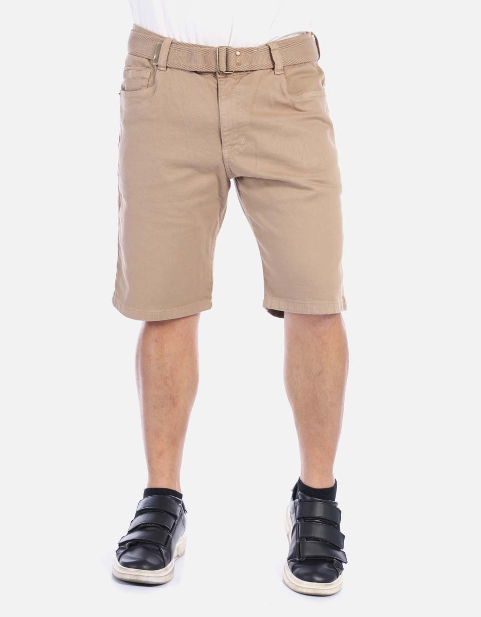 Bermuda en dril hombre unicolor