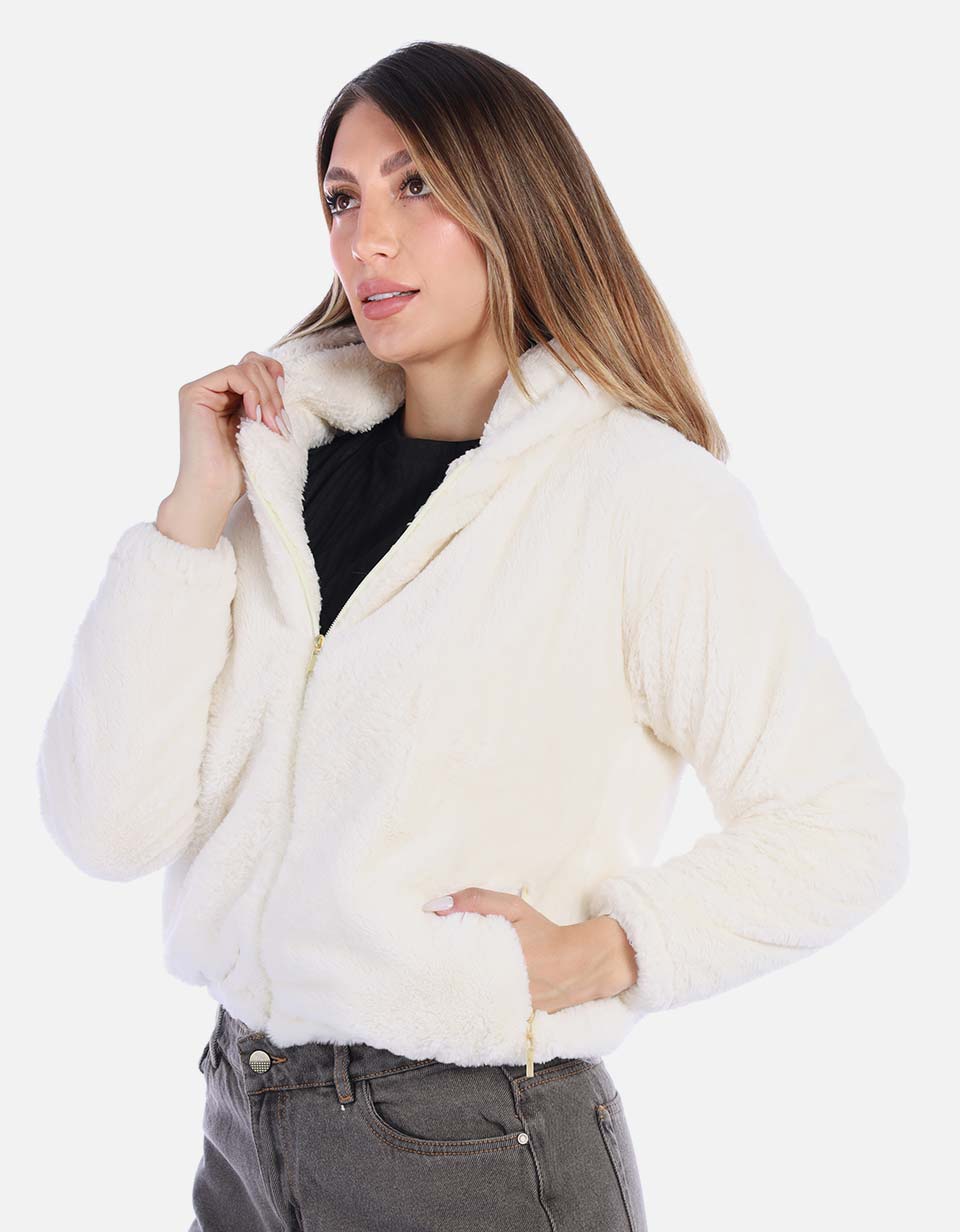 Chaqueta Térmica Blanca con Capota