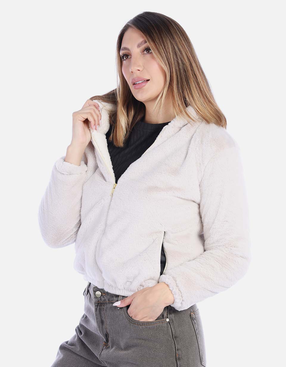 Chaqueta Térmica Blanca con Capota