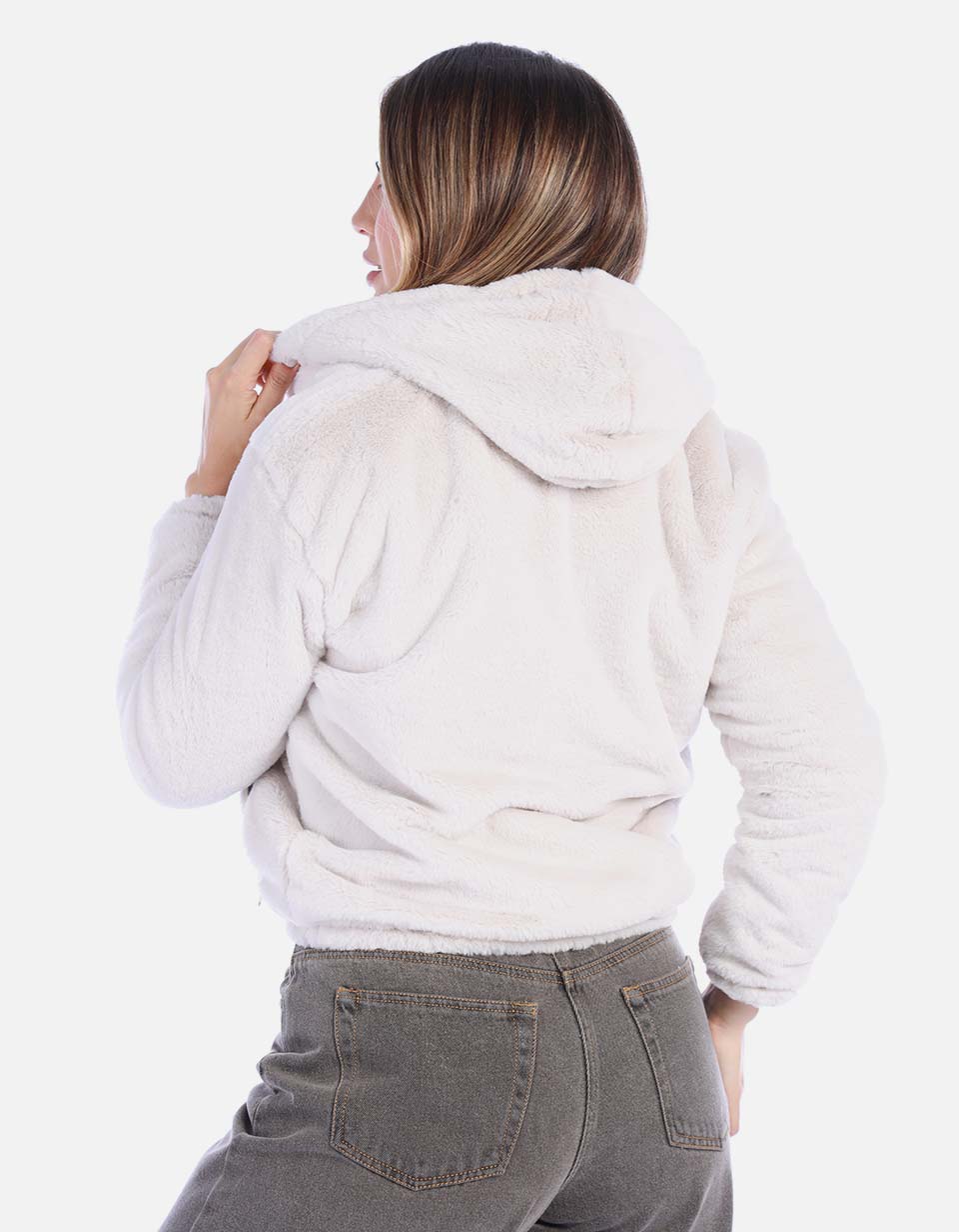 Chaqueta Térmica Blanca con Capota